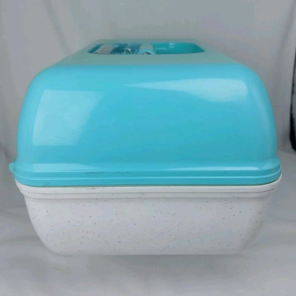 Ulta Beauty Caboodles Make Up Organizer Mint Green Sparkle White Mirror No‎ Tray